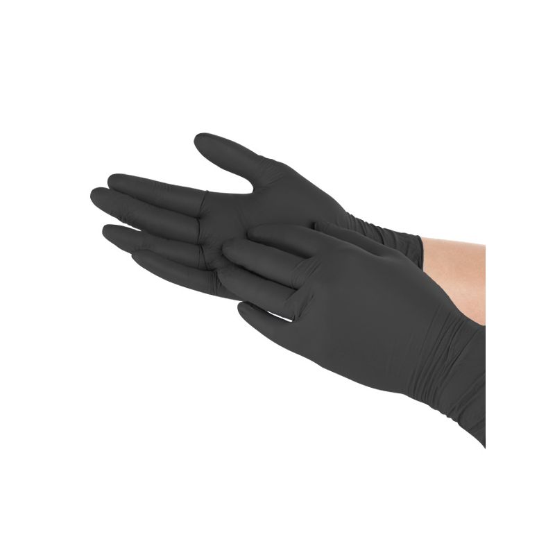 Gants Nitrile taille S - 100pcs OLIVE BLACK